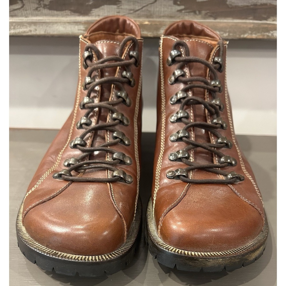 Donald J Pliner Sport 103 Alon Italian Hiking Boots Lace Vibram Soles Size 9.5 M - Picture 5 of 11